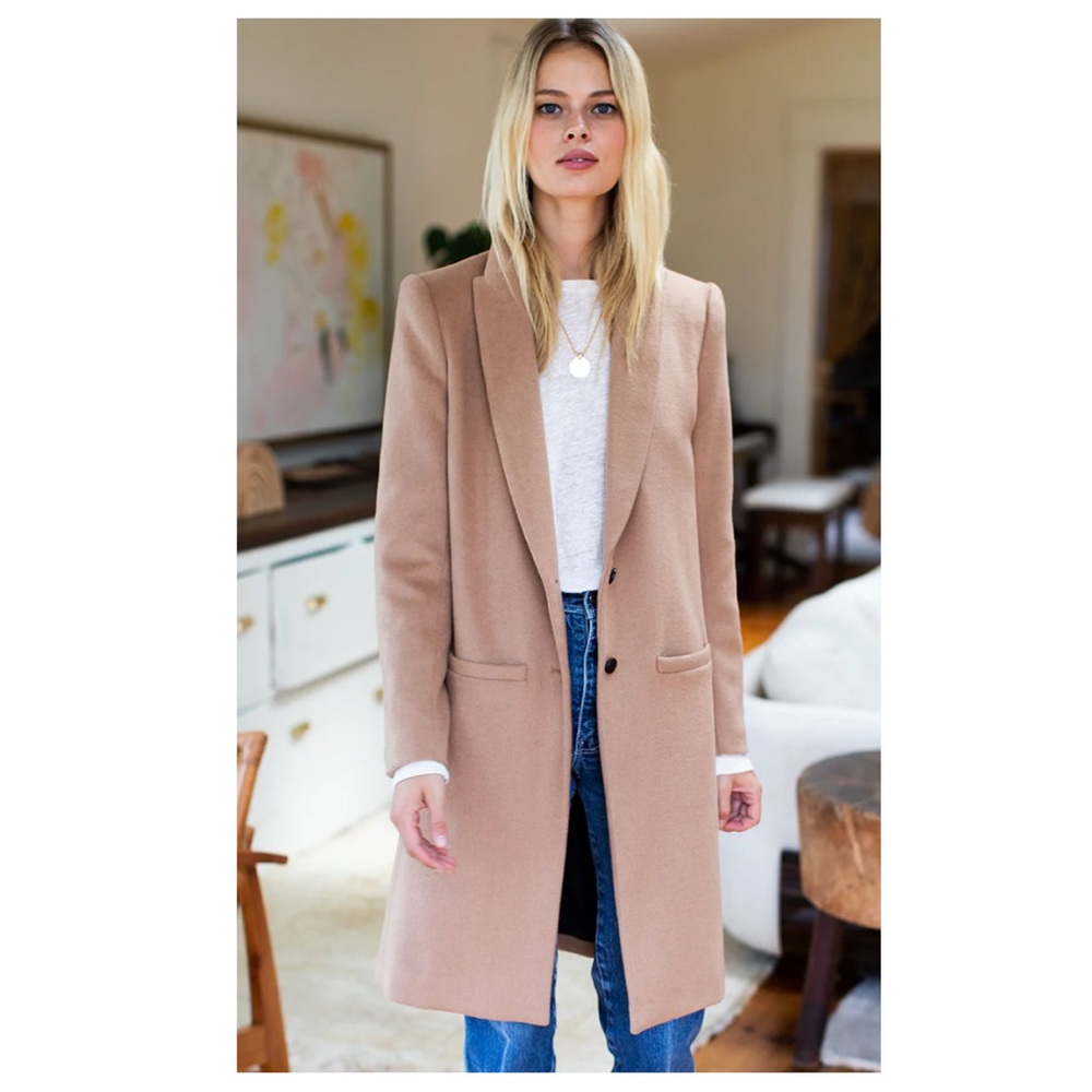 Emerson Fry Tailored Wool/Cashmere Blend Coat, Size 0, EUC